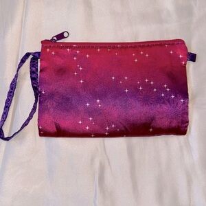 NWOT UO Silk Sanitary Emergency Pink and Purple Galaxy Makeup Pouch